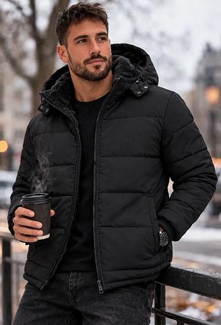 Jaquetão Masculino Casaco Bobojaco peluciado internamente C/ Fone De Ouvido Inverno