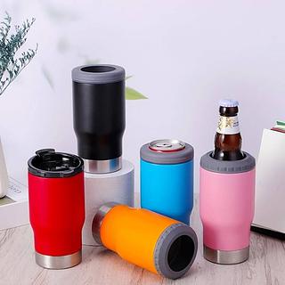 Copo térmico Long neck 420ml C/ 2 tampas e abridor (Sem Logo)