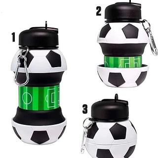 Copo Dobrável Infantil Garrafa Esférica Silicone para Esportes Ar Livre Portátil 500ML