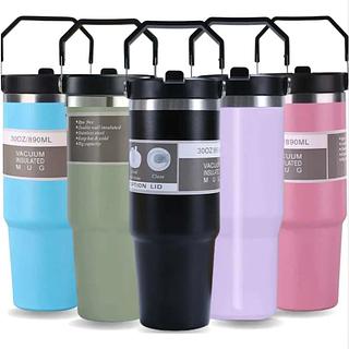 Garrafa Térmica Inox 900ml Tampa Flip Antivazamento (com logo)