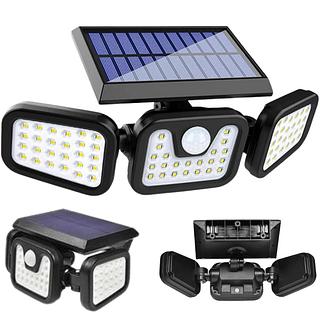 Luminária Solar Led Trio Com Sensor Prova D'Água c/ controle