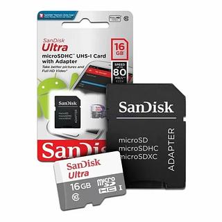 Cartão de memória 16GB Sandisk Ultra