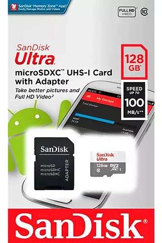 Cartão de memória 128GB Sandisk Ultra