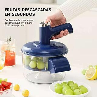 Descascador Elétrico Frutas Alho Tomate Batedor Ovos Legumes 2 em 1