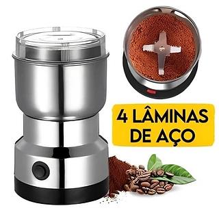 Moedor De Café 4 Laminas 110v Grãos Elétrico Aço Inoxidável