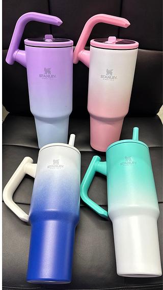 Copo térmico 1200ml Alça retrátil degradê com logo (Lançamento)