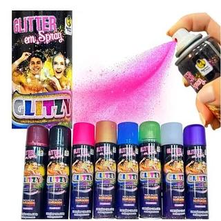 Glitter em spray para corpo e cabelo